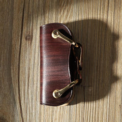 Handmade Black Leather Mens Keys Holder Keys Wallet Car Key Holders Black Key Pouch for Men