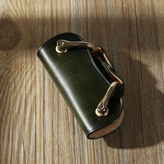 Handmade Black Leather Mens Keys Holder Keys Wallet Car Key Holders Black Key Pouch for Men