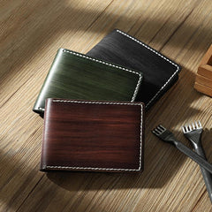 Handmade Black Leather Mens Licenses Wallet Personalize Bifold License Card Wallets for Men
