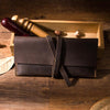 Handmade Leather Womens Long Wallets Personalized Wrap - Open View