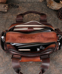 Handmade Leather Womens Vintage Handbag Best Shoulder Bags Vintage Crossbody Purses for Ladies