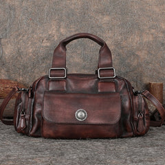 Handmade Coffee Leather Womens Vintage Handbag Best - Lifestyle View