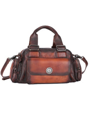Handmade Coffee Leather Womens Vintage Handbag Best - Studio View