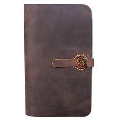 Handmade Mens Clutch Travel Wallets Personalized Coffee Leather Passport Wallets for Men