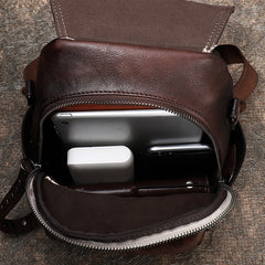 Handmade Convertible Leather Backpacks Womens Best Brown Leather Shoulder Purse School Rucksack