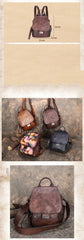Handmade Convertible Leather Backpacks Womens Best Coffee Leather Shoulder Purse School Rucksack