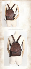 Handmade Convertible Leather Backpacks Womens Best Leather Shoulder Purse School Rucksack