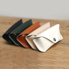Handmade LEATHER Womens Sunglasses Box Case Green Glasses Holder For Men