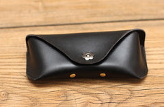 Handmade LEATHER Womens Sunglasses Box Case Black Glasses Holder For Men