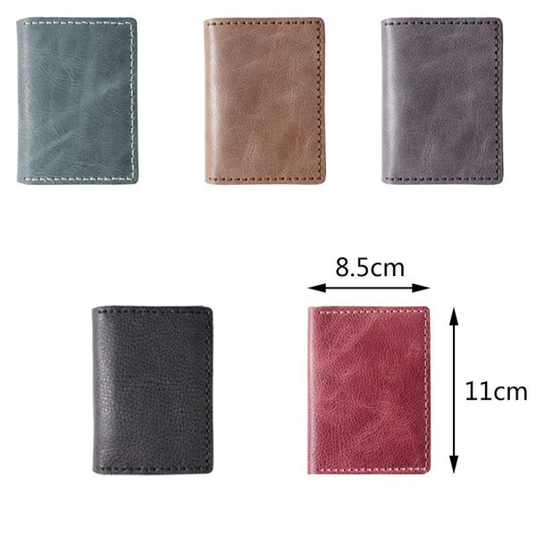 Handmade Leather Mens Black Card Holders License Wallets Slim Bifold Card Wallet GJ00981041