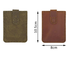 Handmade Leather Mens Card Holder Wallet Leather Card Holder Slim Card Wallet for Men