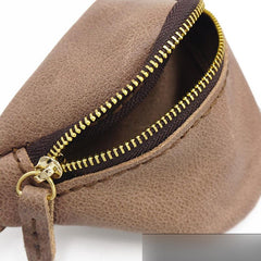 Handmade Leather Womens Wrist Pouch Zipper Mens Womens Wrist Wallet Wrist Purse