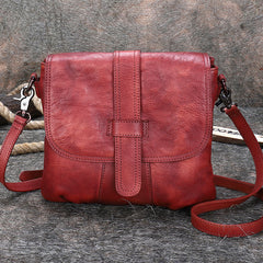 Handmade Green Leather Womens Square Shoulder Bag School Crossbody Purse for Women