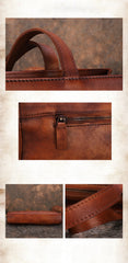 Handmade Leather Womens Vintage Baguette Bag Best - Chain Attachment