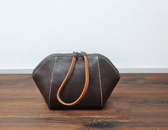 Handmade Leather Wristlet Wallet Zip Clutch Wallet Womens Ladies Zip Phone Wristlet Wallets for Women