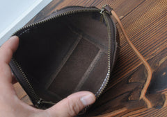 Handmade Leather Wristlet Wallet Zip Clutch Wallet Womens Ladies Zip Phone Wristlet Wallets for Women
