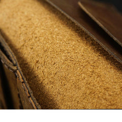 Handmade Slim Leather Mens Bifold Travel Wallets Brown Passport Wallet Long Wallet for Men