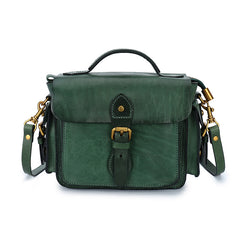 Handmade Tan Leather Womens Small Satchel Shoulder Bag School Handbag Crossbody Purses for Women