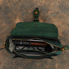 Handmade Leather Womens Small Satchel Shoulder Bag School Handbag Crossbody Purses for Women