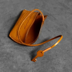 Handmade Vintage LEATHER MEN'S Womens Sunglasses Box - Bill Slots Detail