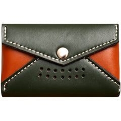 Handmade Women Leather Card Holders Envelope Black Card Holder Coin Wallet For Women