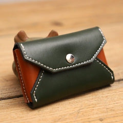 Handmade Women Leather Card Holders Envelope Card Holder Coin Wallet For Women