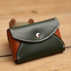 Handmade Women Leather Card Holders Envelope Black Card Holder Coin Wallet For Women