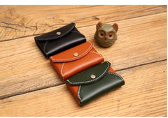 Handmade Women Leather Card Holders Envelope Brown Card Holder Coin Wallet For Women