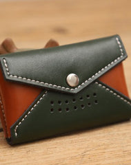 Handmade Women Leather Card Holders Envelope Card Holder Coin Wallet For Women