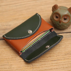 Handmade Women Leather Card Holders Envelope Black Card Holder Coin Wallet For Women