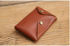 Handmade Women Leather Card Holder Minimalist Card Holder Coin Wallet For Women