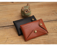 Handmade Women Leather Card Holder Minimalist Card Holder Coin Wallet For Women