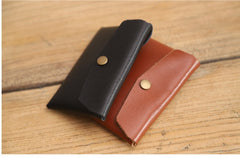 Handmade Women Leather Card Holder Minimalist Card Holder Coin Wallet For Women