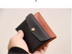 Handmade Women Leather Card Holder Minimalist Card Holder Coin Wallet For Women