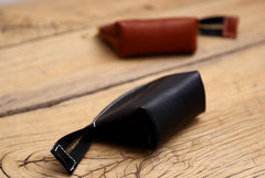 Handmade Women Leather Coin Wallet Minimalist Change Pouch Coin Zip Wallet For Women