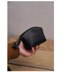 Handmade Women Leather Coin Wallet Minimalist Change Pouch Coin Zip Wallet For Women