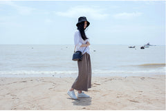 Handmade Womens Black Leather Small doctor Handbag shoulder doctor bags for women