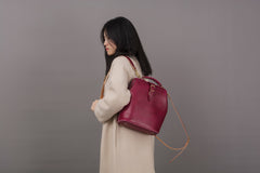 Handmade Womens Black Leather Doctor Backpack Purse Shoulder Doctor Handbag for Women