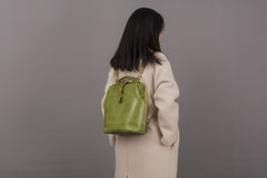 Handmade Womens Red Leather Doctor Backpack Purse Shoulder Doctor Handbag for Women