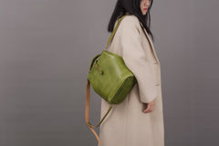 Handmade Womens Black Leather Doctor Backpack Purse Shoulder Doctor Handbag for Women