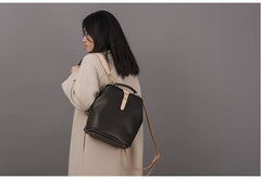 Handmade Womens Red Leather Doctor Backpack Purse Shoulder Doctor Handbag for Women
