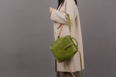 Handmade Womens Red Leather Doctor Backpack Purse Shoulder Doctor Handbag for Women