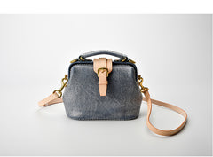Handmade Womens Green Leather Small doctor Purse Green shoulder doctor bags for women