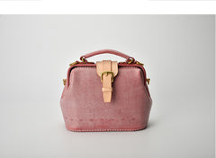 Handmade Womens Green Leather Small doctor Purse Green shoulder doctor bags for women