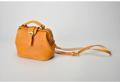 Handmade Womens Green Leather Small doctor Purse Green shoulder doctor bags for women
