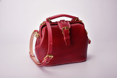 Handmade Womens Green Leather Small doctor Purse Green shoulder doctor bags for women