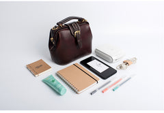Handmade Womens Green Leather Small doctor Purse Green shoulder doctor bags for women