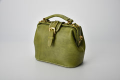 Handmade Womens Red Leather Small doctor Purse Red shoulder doctor bags for women