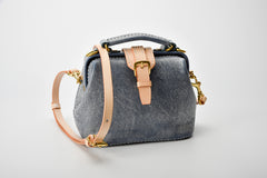 Handmade Womens Red Leather Small doctor Purse Red shoulder doctor bags for women