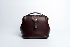 Handmade Womens Coffee Leather doctor Handbag shoulder doctor bags Purse for women